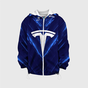 Детская куртка 3D с принтом TESLA в Ухте, 100% полиэстер | застежка — молния, подол и капюшон оформлены резинкой с фиксаторами, по бокам — два кармана без застежек, один потайной карман на груди, плотность верхнего слоя — 90 г/м2; плотность флисового подклада — 260 г/м2 | Тематика изображения на принте: brand | car | elon mask | tesla | авто | бренд | илон | илон маск | маск | машина | тесла | электрокар