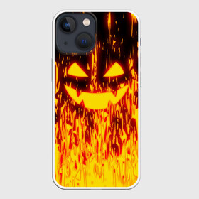 Чехол для iPhone 13 mini FIRE PUMPKIN: в Ухте,  |  | fire | halloween | искры | огонь | праздник | тыква | хэллоуин