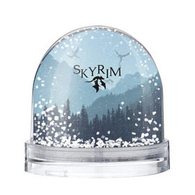 Снежный шар с принтом TES SKYRIM в Ухте, Пластик | Изображение внутри шара печатается на глянцевой фотобумаге с двух сторон | christmas | dovahkiin | dragon | dragonborn | fus ro dah | rpg | skyrim | snow | tes | the elder scrolls | winter is coming | докавин | драконы | новогодний | новый год | рпг | снег