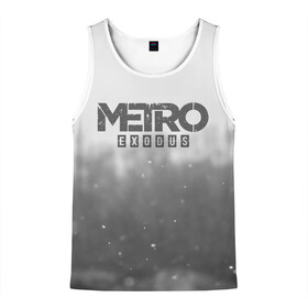 Мужская майка 3D с принтом METRO WINTER в Ухте, 100% полиэстер | круглая горловина, приталенный силуэт, длина до линии бедра. Пройма и горловина окантованы тонкой бейкой | Тематика изображения на принте: exodus | horror | metro exodus | survival | winter | winter is coming | игры | исход | метро | метро 2035