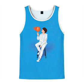 Мужская майка 3D с принтом BTS Suga в Ухте, 100% полиэстер | круглая горловина, приталенный силуэт, длина до линии бедра. Пройма и горловина окантованы тонкой бейкой | Тематика изображения на принте: army | bangtan | beyond | boys | bts | j hope | jimin | jin | jungkook | k pop | rm | scene | suga | the | v | армия | арэма | бтс | ви | джей хоупа | сюги | чимина | чина | чонгука