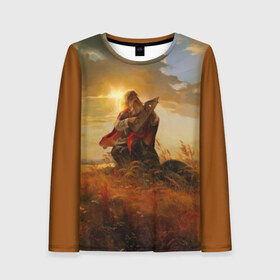 Женский лонгслив 3D с принтом русь в Ухте, 100% полиэстер | длинные рукава, круглый вырез горловины, полуприлегающий силуэт | ethnic | folk | runes | slav | руны | русь | славяне | фолк | фольклор | этника | этно | язычество