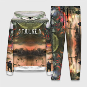 Женский костюм 3D (с толстовкой) STALKER: в Ухте,  |  | ak47 | metro 2033 | metro exodus | глуховский | дорога | маски | ночь | оружие | поезд | противогаз | сталкеры