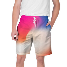 Мужские шорты 3D с принтом Iphone X Theme в Ухте,  полиэстер 100% | прямой крой, два кармана без застежек по бокам. Мягкая трикотажная резинка на поясе, внутри которой широкие завязки. Длина чуть выше колен | abstract | blue | gradient | iphone | red | theme | абстракция | айфон | градиент | заставка | тема