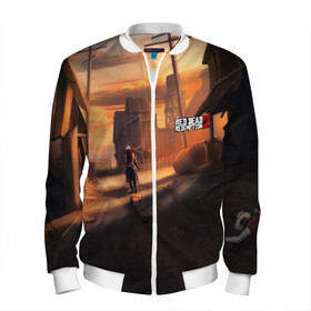 Мужской бомбер 3D с принтом Red Dead Redemption 2 в Ухте, 100% полиэстер | застегивается на молнию, по бокам два кармана без застежек, по низу бомбера и на воротнике - эластичная резинка | game | red dead | red dead redemption 2 | redemption 2 | rockstar games | бандиты | дикий запад | игры | ковбои | оружие