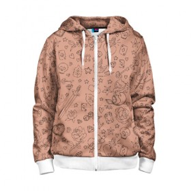 Детская толстовка 3D на молнии с принтом тело в олдскул тату в Ухте, 100% полиэстер |  манжеты и пояс оформлены широкой мягкой резинкой, двухслойный капюшон со шнурком для регулировки, спереди карманы и застежка-молния
 | 