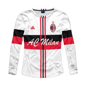 Женский лонгслив 3D с принтом AC Milan в Ухте, 100% полиэстер | длинные рукава, круглый вырез горловины, полуприлегающий силуэт | ac milan | i rossoneri | il diavolo | дьяволы | италия | итальянский | клуб | красно чёрные | лидер | лучший | милан | профессиональный | рекордсмен | самый | спортивный | суперкубок | успешный | форма
