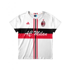 Детская футболка 3D с принтом AC Milan в Ухте, 100% гипоаллергенный полиэфир | прямой крой, круглый вырез горловины, длина до линии бедер, чуть спущенное плечо, ткань немного тянется | ac milan | i rossoneri | il diavolo | дьяволы | италия | итальянский | клуб | красно чёрные | лидер | лучший | милан | профессиональный | рекордсмен | самый | спортивный | суперкубок | успешный | форма