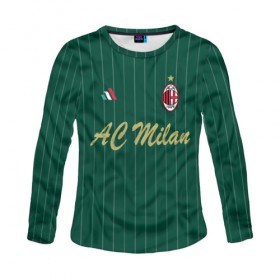 Женский лонгслив 3D с принтом AC Milan в Ухте, 100% полиэстер | длинные рукава, круглый вырез горловины, полуприлегающий силуэт | ac milan | i rossoneri | il diavolo | дьяволы | италия | итальянский | клуб | красно чёрные | лидер | лучший | милан | профессиональный | рекордсмен | самый | спортивный | суперкубок | успешный | форма