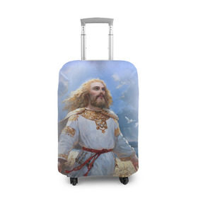 Чехол для чемодана 3D с принтом Даждьбог в Ухте, 86% полиэфир, 14% спандекс | двустороннее нанесение принта, прорези для ручек и колес | ethnic | folk | runes | slav | руны | русь | славяне | фолк | фольклор | этника | этно | язычество