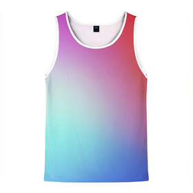 Мужская майка 3D с принтом Colorful Gradient в Ухте, 100% полиэстер | круглая горловина, приталенный силуэт, длина до линии бедра. Пройма и горловина окантованы тонкой бейкой | Тематика изображения на принте: abstract | blue | gradient | iphone | red | theme | абстракция | айфон | градиент | заставка | тема