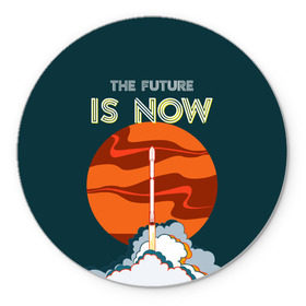 Коврик для мышки круглый THE FUTURE IS NOW: в Ухте, резина и полиэстер | круглая форма, изображение наносится на всю лицевую часть | falcon heavy | ilon mask | spacex | tesla | tesla roadster | the future | илон маск | спейс икс | спейс экс | тесла | тесла родстер
