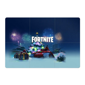 Магнитный плакат 3Х2 с принтом Fortnite Новый год в Ухте, Полимерный материал с магнитным слоем | 6 деталей размером 9*9 см | 
