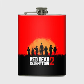Фляга с принтом Red Dead Redemption в Ухте, металлический корпус | емкость 0,22 л, размер 125 х 94 мм. Виниловая наклейка запечатывается полностью | game | red dead | red dead redemption 2 | redemption 2 | rockstar games | бандиты | дикий запад | игры | ковбои | оружие