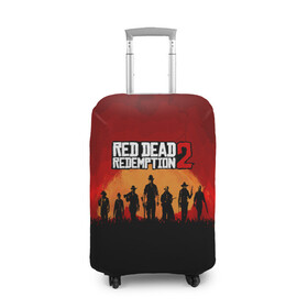 Чехол для чемодана 3D с принтом RDR 2 в Ухте, 86% полиэфир, 14% спандекс | двустороннее нанесение принта, прорези для ручек и колес | game | red dead | red dead redemption 2 | redemption 2 | rockstar games | бандиты | дикий запад | игры | ковбои | оружие