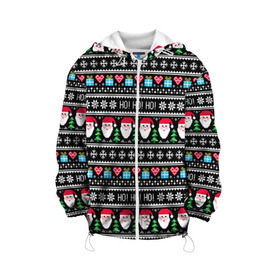 Детская куртка 3D Свитер с Сантой: в Ухте, 100% полиэстер | застежка — молния, подол и капюшон оформлены резинкой с фиксаторами, по бокам — два кармана без застежек, один потайной карман на груди, плотность верхнего слоя — 90 г/м2; плотность флисового подклада — 260 г/м2 | christmas | claus | gift | new | present | santa | snow | snowflakes | three | xmas | year | год | дедмороз | ёлка | ель | новый | подарок | рождество | санта | снег | снежинки | сюрприз