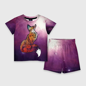 Детский костюм с шортами 3D с принтом Космическая Лиса в Ухте,  |  | cute | fox | foxes | ginger | space | tail | забавная | космическая | космокот | космонавт | космонавты | космос | лис | лиса | лисица | лисицы | лисичка | лисички | лисы | милая | рыжая | рыжие | смешная | фыр | хвост