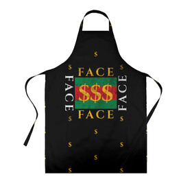 Фартук 3D с принтом FACE GG Style в Ухте, 100% полиэстер | общий размер — 65 х 85 см, ширина нагрудника — 26 см, горловина — 53 см, длина завязок — 54 см, общий обхват в поясе — 173 см. Принт на завязках и на горловине наносится с двух сторон, на основной части фартука — только с внешней стороны | dark | eshkere | face | gucci | gussi | hate | hip | love | rap | raper | rapper | russian | tattoo | антибренд | гуси | гусси | гучи | гуччи | дремин | иван | мрачный | репер | русский | рэп | рэпер | тату | фэйс | хип | хоп | эщкере