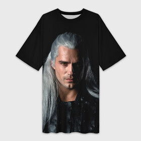Платье-футболка 3D с принтом The Witcher. Geralt of Rivia в Ухте,  |  | andrzej | cavill | ciri | cirilla | geralt | henry | netflix | rivia | sapkowski | witcher | yennefer | анджей | ведьмак | генри | геральт | йеннифэр | кавилл | ривия | сапковский | цири | цирилла