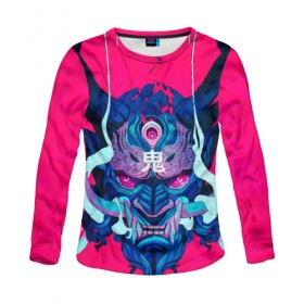 Женский лонгслив 3D с принтом Мифический зверь в Ухте, 100% полиэстер | длинные рукава, круглый вырез горловины, полуприлегающий силуэт | азия | зверь | китай | мифология | монстр | тату | чудовище | япония