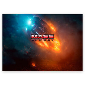 Поздравительная открытка с принтом MASS EFFECT в Ухте, 100% бумага | плотность бумаги 280 г/м2, матовая, на обратной стороне линовка и место для марки
 | amdromeda initiative | andromeda | game | gun | hemet | n7 | rifle | ryder | soldier | space | star | weapon