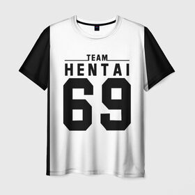 Мужская футболка 3D с принтом HENTAI TEAM в Ухте, 100% полиэфир | прямой крой, круглый вырез горловины, длина до линии бедер | Тематика изображения на принте: ahegao | anime | kodome | manga | senpai | аниме | анимэ | ахегао | кодоме | манга | меха | сенпай | юри | яой