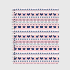 Тетрадь с принтом Коты в Ухте, 100% бумага | 48 листов, плотность листов — 60 г/м2, плотность картонной обложки — 250 г/м2. Листы скреплены сбоку удобной пружинной спиралью. Уголки страниц и обложки скругленные. Цвет линий — светло-серый
 | 