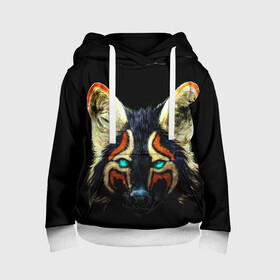 Детская толстовка 3D с принтом Рыжий лис в Ухте, 100% полиэстер | двухслойный капюшон со шнурком для регулировки, мягкие манжеты на рукавах и по низу толстовки, спереди карман-кенгуру с мягким внутренним слоем | животное | лиса | рыжий | фыр | черный