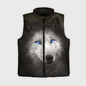 Женский жилет утепленный 3D Голубоглазый волк: в Ухте,  |  | волк | глаза | охотник | серый | хищник