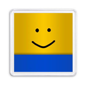 Магнит 55*55 с принтом ROBLOX NOOB Face в Ухте, Пластик | Размер: 65*65 мм; Размер печати: 55*55 мм | Тематика изображения на принте: lego | logo | meme | memes | minecraft | oof | quest | roblocks | roblockx | roblox | studio | блок | блоки | голова | игра | игры | квест | лего | лицо | лого | логотип | майнкрафт | мем | мемы | онлайн | роблокс | студия