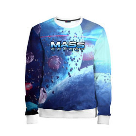 Детский свитшот 3D с принтом MASS EFFECT в Ухте, 100% полиэстер | свободная посадка, прямой крой, мягкая тканевая резинка на рукавах и понизу свитшота | amdromeda initiative | andromeda | game | gun | hemet | n7 | rifle | ryder | soldier | space | star | weapon