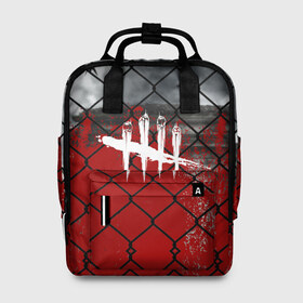 Женский рюкзак 3D с принтом DEAD BY DAYLIGHT в Ухте, 100% полиэстер | лямки с регулируемой длиной, сверху ручки, чтобы рюкзак нести как сумку. Основное отделение закрывается на молнию, как и внешний карман. Внутри два дополнительных кармана, один из которых закрывается на молнию. По бокам два дополнительных кармашка, куда поместится маленькая бутылочка
 | dead by daylight | game | hillbilly | maniacs | trapper | wraith | деревенщина | игра | мертвые днем | охотник | призрак