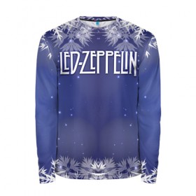 Мужской лонгслив 3D с принтом Новогодний Led Zeppelin в Ухте, 100% полиэстер | длинные рукава, круглый вырез горловины, полуприлегающий силуэт | 