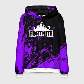 Мужская толстовка 3D с принтом FORTNITE в Ухте, 100% полиэстер | двухслойный капюшон со шнурком для регулировки, мягкие манжеты на рукавах и по низу толстовки, спереди карман-кенгуру с мягким внутренним слоем. | 2019 | armor | armour | cybersport | esport | fortnite | game | llama | logo | броня | игра | киберспорт | лама | симулятор строительства | строительство | фиолетовый | фирменные цвета | фортнайт