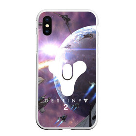 Чехол для iPhone XS Max матовый с принтом DESTINY 2 в Ухте, Силикон | Область печати: задняя сторона чехла, без боковых панелей | action | destiny | destiny 2 | fantasy | game | hunter | online | titan | traveller | warlock | игры | космос | шутер