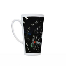 Кружка Латте с принтом destiny 2 в Ухте, Белая керамика | Объем 480 мл; Высота 150 мм; Диаметр 90 мм | Тематика изображения на принте: action | destiny | destiny 2 | fantasy | game | hunter | online | titan | traveller | warlock | игры | космос | шутер