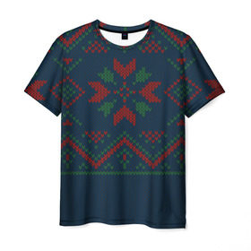 Мужская футболка 3D с принтом Ugly Sweater в Ухте, 100% полиэфир | прямой крой, круглый вырез горловины, длина до линии бедер | 