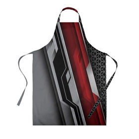 Фартук 3D с принтом N7 в Ухте, 100% полиэстер | общий размер — 65 х 85 см, ширина нагрудника — 26 см, горловина — 53 см, длина завязок — 54 см, общий обхват в поясе — 173 см. Принт на завязках и на горловине наносится с двух сторон, на основной части фартука — только с внешней стороны | amdromeda initiative | andromeda | game | gun | hemet | n7 | rifle | ryder | soldier | space | star | weapon