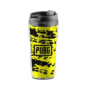 Термокружка-непроливайка с принтом PUBG в Ухте, внутренняя часть — пищевой пластик, наружная часть — прозрачный пластик, между ними — полиграфическая вставка с рисунком | объем — 350 мл, герметичная крышка | action | battlegrounds | chiken | game | online | playerunknown’s | pubg | игры | курица | наемники | пабг | пубг | сковорода | солдаты | шутер