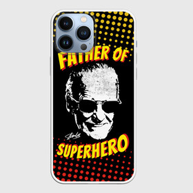 Чехол для iPhone 13 Pro Max с принтом Stan Lee: Father of Superhero в Ухте,  |  | Тематика изображения на принте: avengers | father | hero | hulk | iron | lee | man | stan | stan lee | stanlee | superhero | thor | анти | герой | железный | комиксы | лии | мстители | отец | стен | стенли | стэн ли | супер | супергероев | тор | халк | человек