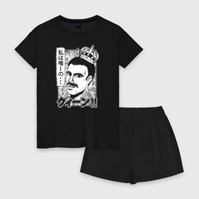 Женская пижама с шортиками хлопок с принтом Queen в Ухте, 100% хлопок | футболка прямого кроя, шорты свободные с широкой мягкой резинкой | paul rodgers | queen | quen | брайан мэй | глэм | группа | джон дикон | квин | королева | куин | меркури | меркьюри | мэркури | поп | роджер тейлор | рок | фредди | фреди | хард | хардрок