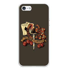 Чехол для iPhone 5/5S матовый RDR Redeem Youself: в Ухте, Силикон | Область печати: задняя сторона чехла, без боковых панелей | dead | gamer | john | marston | rdr | red | redemption | rockstar | shooter | western | вестерн | джон | марстон | шутер