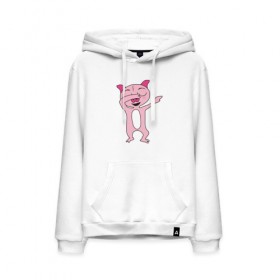 Мужская толстовка хлопок с принтом DAB Pig в Ухте, френч-терри, мягкий теплый начес внутри (100% хлопок) | карман-кенгуру, эластичные манжеты и нижняя кромка, капюшон с подкладом и шнурком | Тематика изображения на принте: 