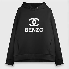 Женское худи Oversize хлопок с принтом BENZO GANG в Ухте, френч-терри — 70% хлопок, 30% полиэстер. Мягкий теплый начес внутри —100% хлопок | боковые карманы, эластичные манжеты и нижняя кромка, капюшон на магнитной кнопке | benzo | big baby | dragonborn | gang | gimme | loot | tape | the | биг | бу | бэби | драгонборн | ее | и я | твою | тейп | тэйп | я взял