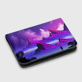 Картхолдер с принтом с принтом No Mans Sky в Ухте, натуральная матовая кожа | размер 7,3 х 10 см; кардхолдер имеет 4 кармана для карт; | game | hill | hills | mounatin | mounatins | nms | no mans sky | planet | rock | rocks | sky | snow | space | winter | игры | планеты