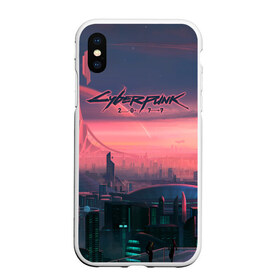 Чехол для iPhone XS Max матовый с принтом Cyberpunk 2077 в Ухте, Силикон | Область печати: задняя сторона чехла, без боковых панелей | action | rpg | solo | techie | киберпанк | найт сити | нетраннер | соло | технарь