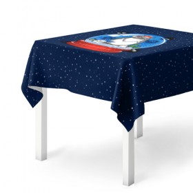 Скатерть 3D с принтом Totoro Smowball в Ухте, 100% полиэстер (ткань не мнется и не растягивается) | Размер: 150*150 см | 