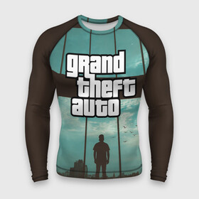 Мужской рашгард 3D с принтом GTA View в Ухте,  |  | Тематика изображения на принте: grand theft auto | gta | gta san andreas | gta v | гта
