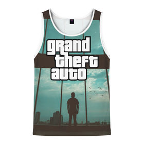 Мужская майка 3D с принтом GTA View в Ухте, 100% полиэстер | круглая горловина, приталенный силуэт, длина до линии бедра. Пройма и горловина окантованы тонкой бейкой | Тематика изображения на принте: grand theft auto | gta | gta san andreas | gta v | гта