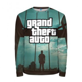 Мужской лонгслив 3D с принтом GTA View в Ухте, 100% полиэстер | длинные рукава, круглый вырез горловины, полуприлегающий силуэт | Тематика изображения на принте: grand theft auto | gta | gta san andreas | gta v | гта